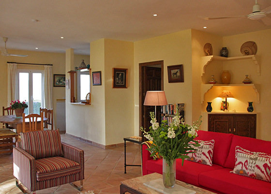 Villa in Ronda countryside living room